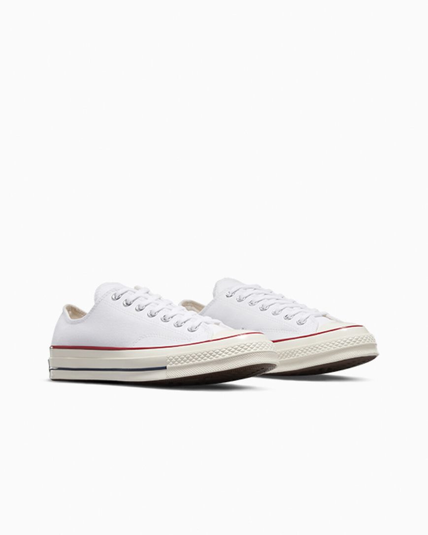 Dámské Boty Nízké Converse Chuck 70 Vintage Platene Bílé Tmavě Červené | CZ NZML75